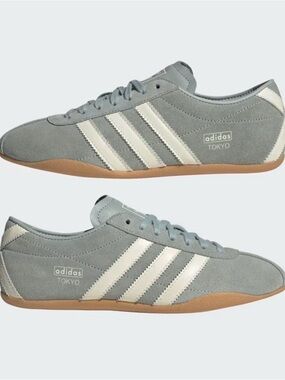 adidas Tokyo Suede Sneakers in Grey, White and Gum